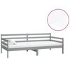 vidaXL daybed med madras 90x200 cm massivt fyrretr&aelig; gr&aring;