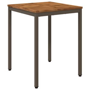 vidaXL Havemiddagstabel Naturlig og Kaffe 60 x 60,5 x 75 cm