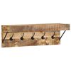 vidaXL Jakkeholder V&aelig;gmonteret Brun 73 x 19 x 23 cm Massivt mangotr&aelig;