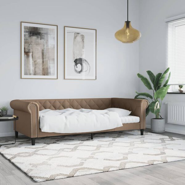 vidaXL daybed 80x200 cm kunstl&aelig;der cappuccinofarvet