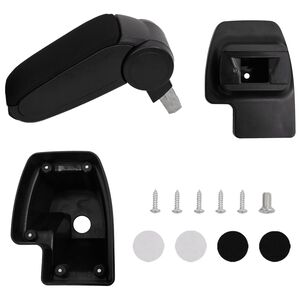 vidaXL arml&aelig;n til bilen sort 15x35x(33-49,5) cm ABS