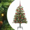 vidaXL Kunstigt juletr&aelig; 150 LED'er Varm hvid PVC og metal Gr&oslash;n