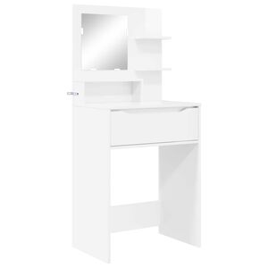 vidaXL Sovev&aelig;relsessminkeborde H&oslash;j gloss hvid 80 x 39,6 x 135 cm