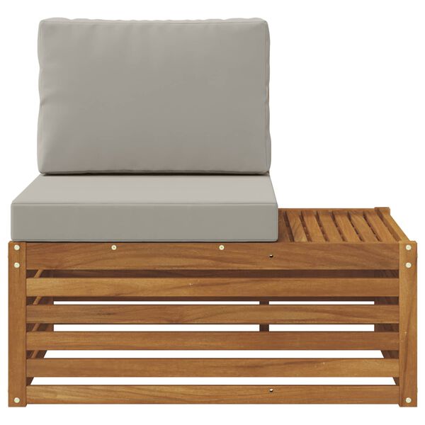 vidaXL Udend&oslash;rs end sofa Naturfarvet 91 x 63 x 73 cm Massivt Akacietr&aelig;