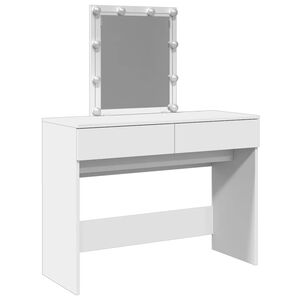 vidaXL makeupbord med LED-lys 100x40x130 cm hvid