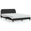 vidaXL sengeramme Dover 140x190 cm kunstl&aelig;der sort og hvid