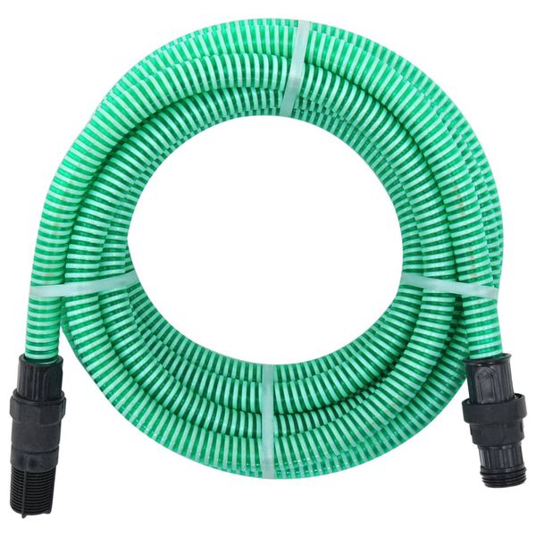 vidaXL sugeslange med messingkoblinger 1" 10 m PVC grøn