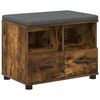 vidaXL Hallb&aelig;nk R&oslash;get Eg 60 x 38 x 46 cm Kunstigt tr&aelig; og stof
