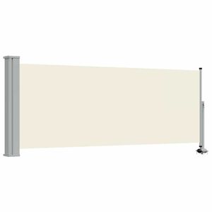 vidaXL sammenrullelig sidemarkise 100 x 300 cm cremefarvet