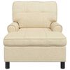 vidaXL Chaise Lounge med pude Creme 91 x 157 x 91 cm Stof