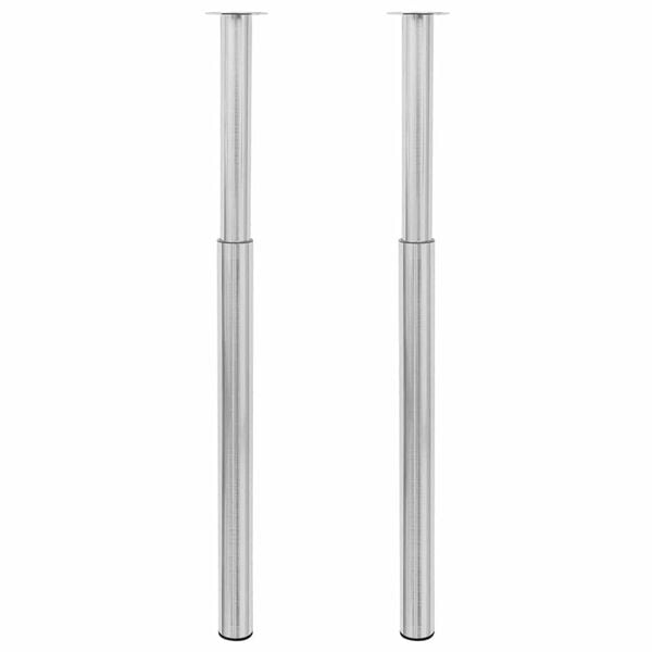 vidaXL teleskopiske bordben i rustfrit st&aring;l 710 mm - 1100 mm