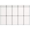 vidaXL 15-panels udstillingsv&aelig;g foldbar 302x200 cm hvid