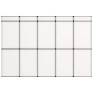 vidaXL 15-panels udstillingsv&aelig;g foldbar 302x200 cm hvid