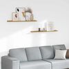 vidaXL V&aelig;ghylde med hylde 2 pcs Beige 100 x 9 x 3 cm Konstrueret tr&aelig;
