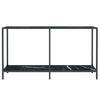 vidaXL konsolbord 140x35x75,5 cm hærdet glas sort
