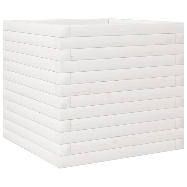 vidaXL plantekasse 50x50x45,5 cm massivt fyrretræ hvid