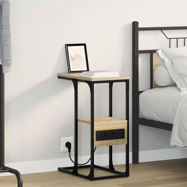 vidaXL Natskab Sonoma-eg 41.5 x 26 x 60.5 cm Konstrueret tr&aelig;