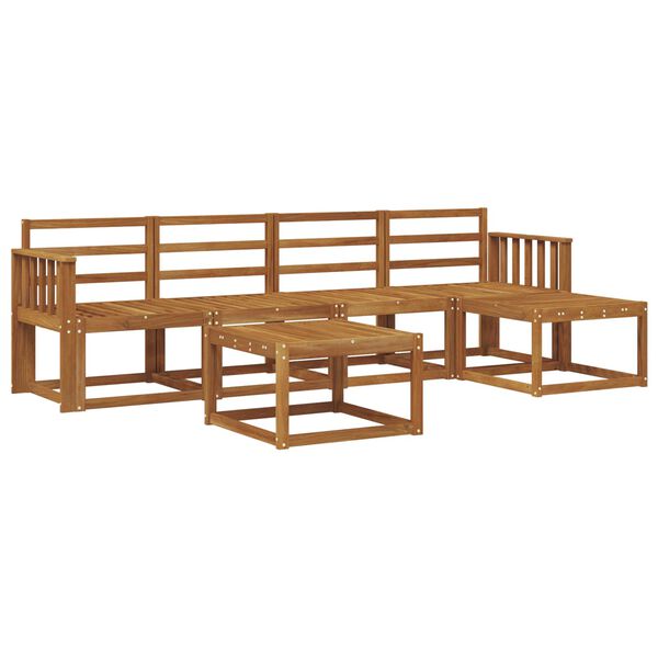 vidaXL Udend&oslash;rs sofagruppe 6 pcs Naturfarvet Massivt Akacietr&aelig;