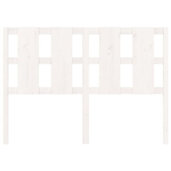 vidaXL sengegærde 125,5x4x100 cm massivt fyrretræ hvid