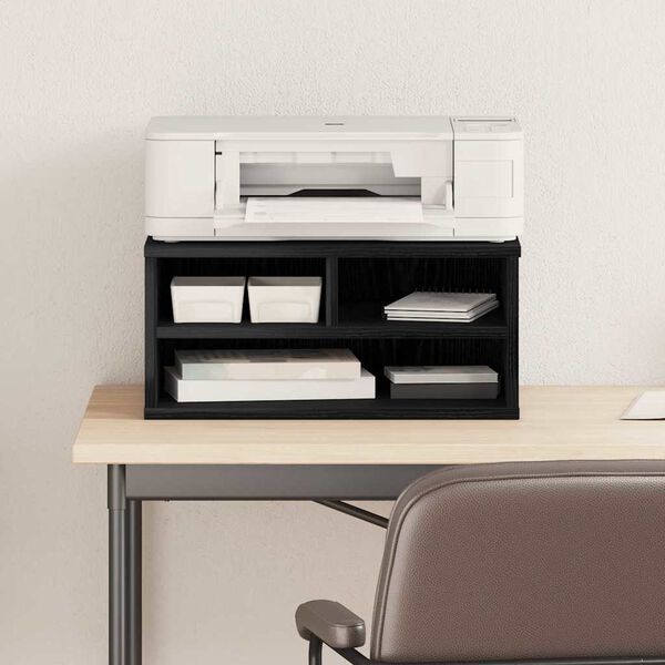 vidaXL Printerstand Sort eg 49 x 40 x 22.5 cm Konstrueret tr&aelig;