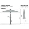 Madison parasol Tenerife 300 cm rund gr&aring;brun