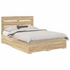 vidaXL Sengestel med skuffe Sonoma eg 150 x 200 cm Konstrueret tr&aelig;