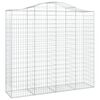 vidaXL buet gabionkurv 200x50x180/200 cm galvaniseret jern