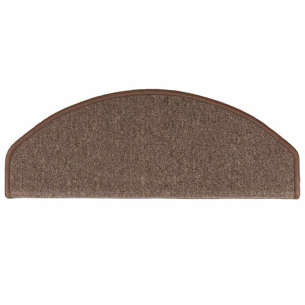 vidaXL trappem&aring;tter 10 stk. 65 x 24 x 4 cm kaffebrune halvrund store