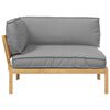 vidaXL Sofa S&aelig;t med pude Gr&aring; 133 x 92 x 69 cm Massivt Akacietr&aelig;