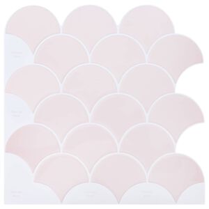 vidaXL Fiskeskala Flise 10 stk. Lys pink 30 x 30 cm Polyurethan og PET