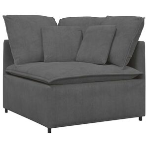 vidaXL modulsofa hj&oslash;rnemodul med hynder 100 cm m&oslash;rkegr&aring;