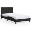 vidaXL sengeramme uden madras Hanko Sort 100x200 cm Fl&oslash;jl