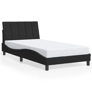 vidaXL sengeramme uden madras Hanko Sort 100x200 cm Fl&oslash;jl