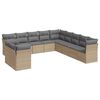 vidaXL sofas&aelig;t til haven 11 dele med hynder polyrattan beige