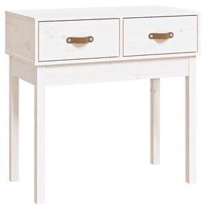 vidaXL konsolbord 76,5x40x75 cm massivt fyrretr&aelig; hvid