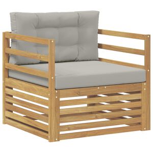 vidaXL Udend&oslash;rs sofa Hvid og lysegr&aring;