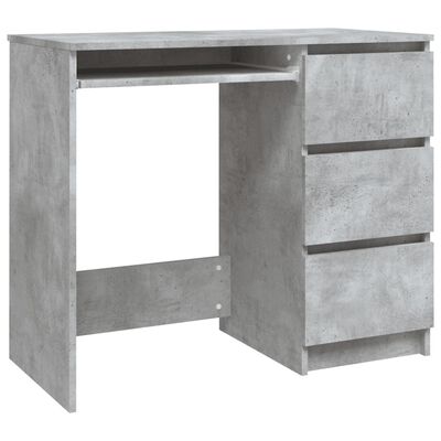 vidaXL skrivebord 90x45x76 cm spånplade betongrå