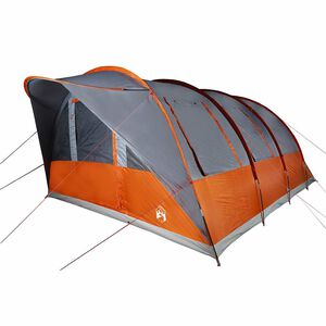 vidaXL 7-personers campingtelt vandt&aelig;t gr&aring; og orange