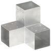 vidaXL stolpebeslag Y-form 4 stk. 101x101 mm galvaniseret metal