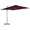 vidaXL h&aelig;ngeparasol 250x250 cm st&aring;lstang bordeauxr&oslash;d