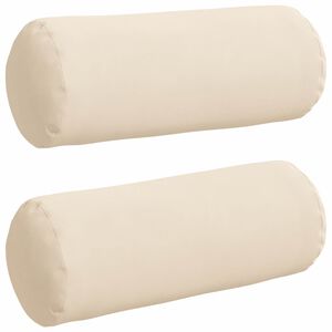 vidaXL Bolsterpuder 2 pcs Beige &Oslash; 15 x 40 cm Mikrofiberstof