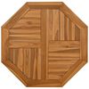 vidaXL bordplade 70x70x2,5 cm ottekantet massivt teaktr&aelig;