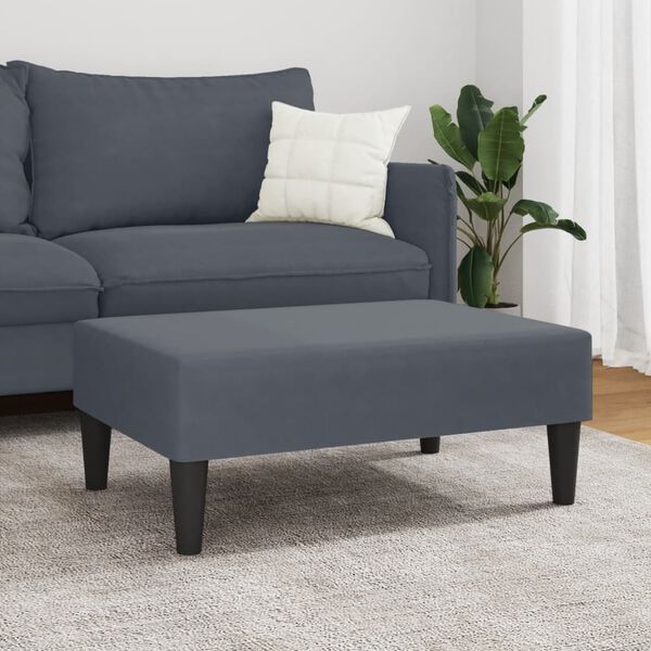 vidaXL fodskammel 77x55x31 cm velour mørkegrå