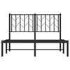 vidaXL sengeramme med sengegavl 120x190 cm metal sort