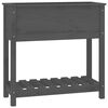 vidaXL plantekasse med hylde 82,5x34,5x81 cm massivt fyrretr&aelig; gr&aring;