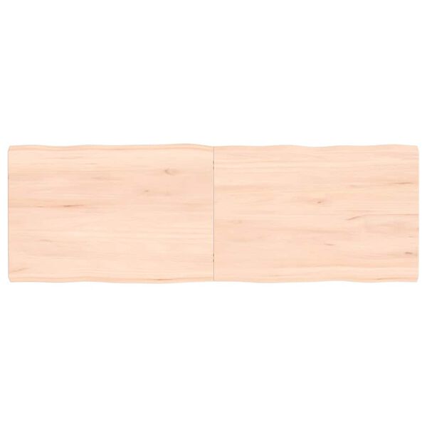 vidaXL bordplade 120x40x(2-4)cm naturlig kant ubehandlet massivt tr&aelig;