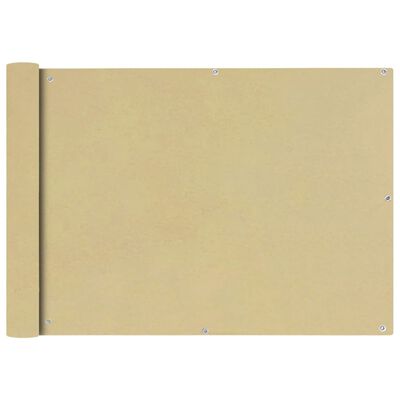 vidaXL balkonafskærmning Oxford-stof 75 x 400 cm beige