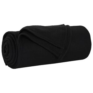 vidaXL Kastet&aelig;pper 24 stk. Sort 170 x 130 cm 7.43 kg Fleece