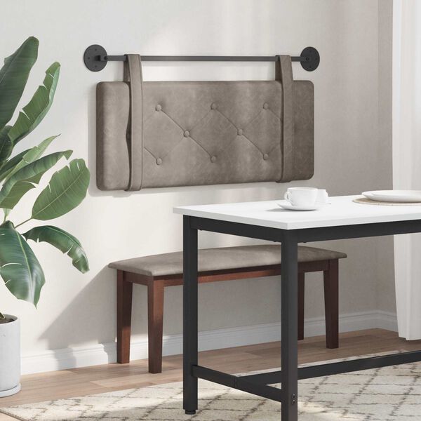 vidaXL H&aelig;ngende Hovedgavl V&aelig;gmonteret Gr&aring; 100 cm Antik PU