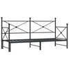 vidaXL daybed med udtr&aelig;k uden madras 90x190 cm st&aring;l sort